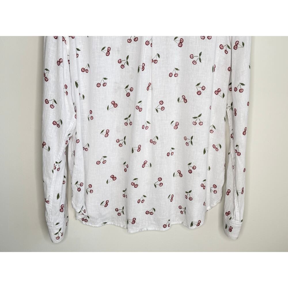 Rails Charli Cherry Print Long Sleeve Button-Up Shirt. - Picture 12 of 12